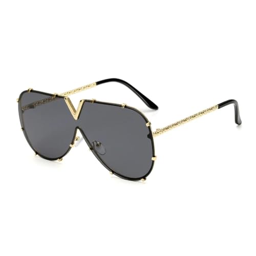 FORLUZ Herren-Sonnenbrille, modisch, übergroß, UV400-Schutz, für Damen (wie abgebildet) von FORLUZ