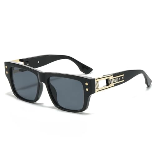FORLUZ Luxus Leopard Gradient Damen Sonnenbrille Retro Rahmen Trendy Herren Freizeit Uv400 (schwarz) von FORLUZ