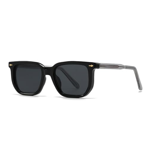 FORLUZ Mode Herren Sonnenbrille Gradient Shades UV400 Retro Nieten Damen Luxus Grün (Schwarz Grau) von FORLUZ