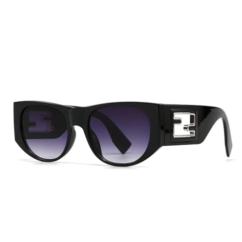 FORLUZ Moderne Retro-Sonnenbrille aus Metall mit großem Rahmen (photochrom) von FORLUZ