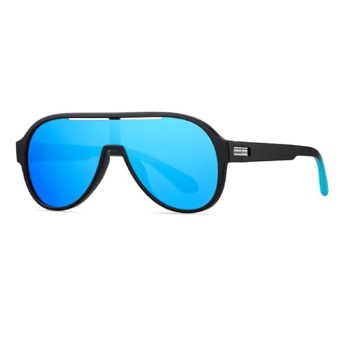 FORLUZ Modische Sonnenbrille mit verspiegelter Beschichtung, UV400 (blau verspiegelt) von FORLUZ
