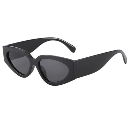 FORLUZ Punk Cat Eye Sonnenbrille Damenmode Sonnenbrille Weiblich UV400 Shades Eyewear Fashion Outdoor (Schwarz-Schwarz) von FORLUZ