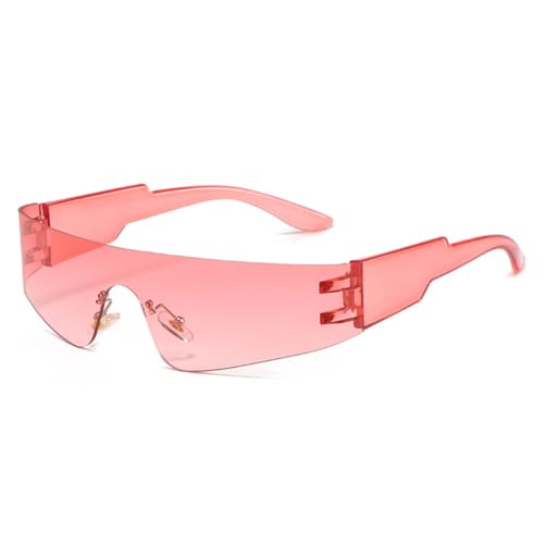 FORLUZ Retro Einzigartige Einteiler Herren Sonnenbrille Fashion Shades Uv400 Sport Autofahren Brille Damen Punk (6) von FORLUZ