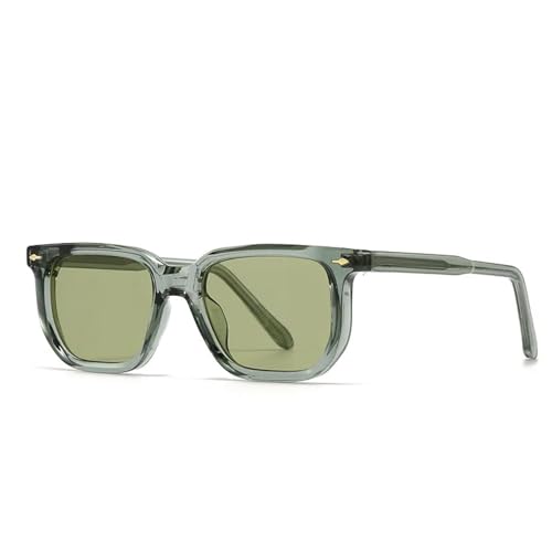 FORLUZ Retro Herren Nieten Sonnenbrillen Shades Uv400 Fashion Damen Grün (C2 Grün Grün) von FORLUZ