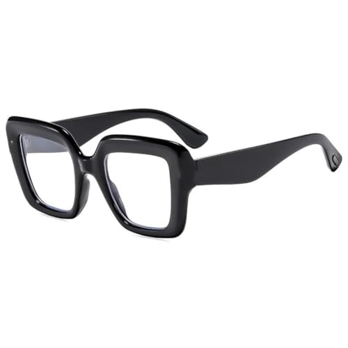 FORLUZ Retro Herren Outdoor Sonnenbrille Mode Gelb Blau Shades Uv400 Damen Punk Nieten (Schwarz) von FORLUZ