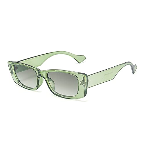FORLUZ Retro Kleine Rechteckige Sonnenbrille Damen Beliebte Mode Candy Farbe Brillen Herren Shades UV400 (Olivgrün) von FORLUZ