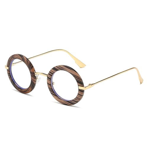 FORLUZ Retro Kleine Runde Damen Sonnenbrille Mode Jelly Farbverlauf Shades UV400 Herren Trendy Punk Matte Sonnenbrille (Streifen klar) von FORLUZ