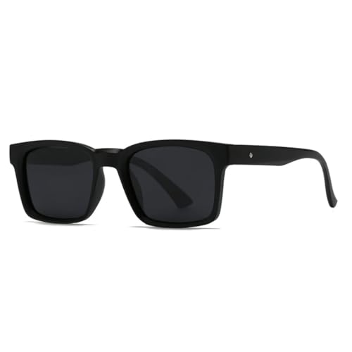 FORLUZ Retro Nieten Herren Sonnenbrillen Shades Uv400 Fashion Damen Gelb Grün (Schwarz Grau) von FORLUZ