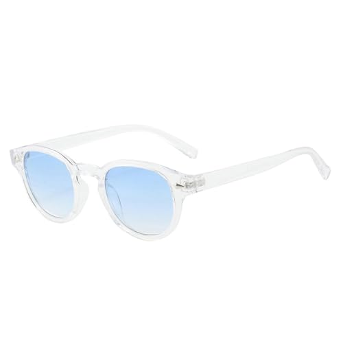 FORLUZ Retro Oval Herren Nieten Sonnenbrille Mode Klar Ozean Verlaufsgläser Brille UV400 Damen (Wie das Bild) von FORLUZ