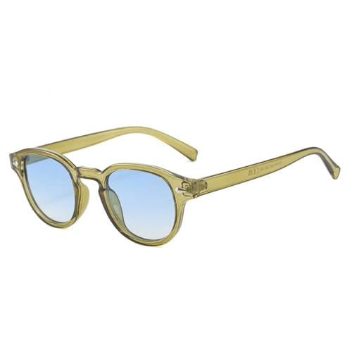 FORLUZ Retro Oval Herren Nieten Sonnenbrille Mode Klar Ozean Verlaufsgläser Brille UV400 Damen (Wie das Bild) von FORLUZ
