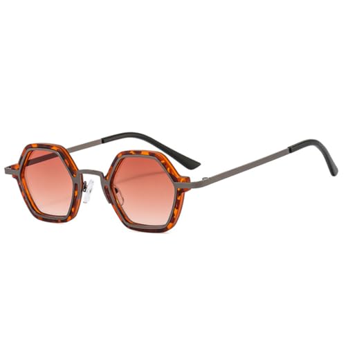 FORLUZ Retro Punk Männer Polygon Sonnenbrille Mode Klar Ozean Verlaufsglas Brillen Damen Trend UV400 (8) von FORLUZ