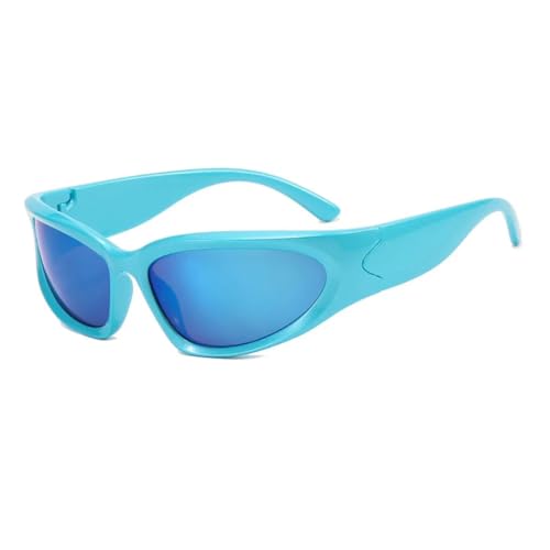 FORLUZ Retro-Stil Damen Cat Eye Sonnenbrille Mode Brille Herren Punk Sport (4) von FORLUZ