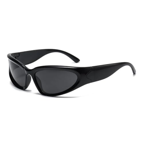 FORLUZ Retro-Stil Damen Cat Eye Sonnenbrille Mode Brille Herren Punk Sport (7) von FORLUZ