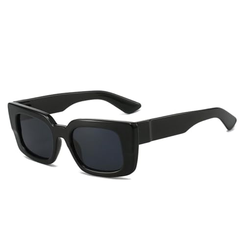 FORLUZ Sonnenbrille Damen Doppelfarbverlauf UV400 Retro Punk Leopard Sonnenbrille (Schwarz Grau) von FORLUZ