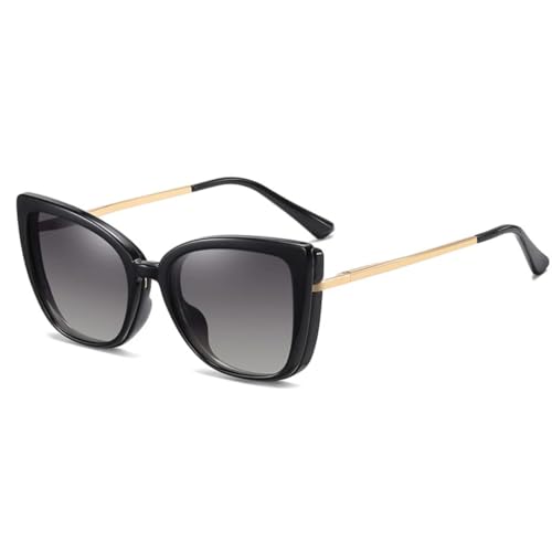 FORLUZ Sonnenbrille Damen Klassische Brillenfassung Damenbrille (schwarz) von FORLUZ