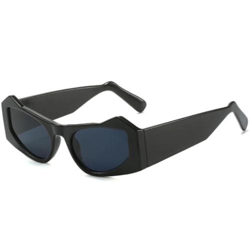 FORLUZ Sonnenbrillen Herren Damen Mode Beliebte Katzenohrrahmen Sonnenbrillen Brillen Trendy (Schwarz Grau) von FORLUZ