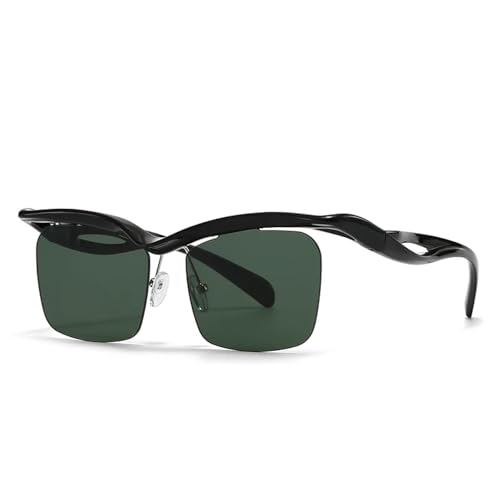 FORLUZ Straßenfotografie Moderne Retro-Sonnenbrille für Damen (grün) von FORLUZ