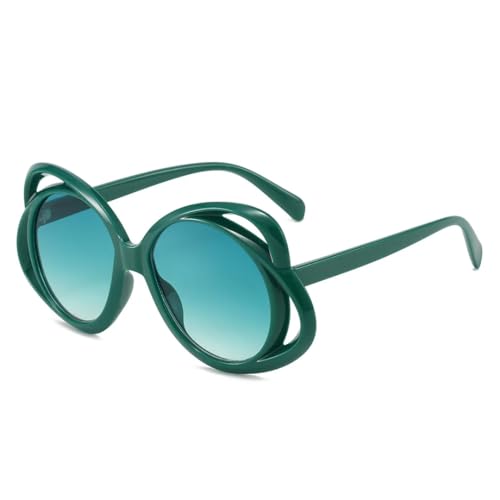 FORLUZ Trendy Sonnenbrille Damen Luxus Sonnenbrille Uv400 (grün) von FORLUZ
