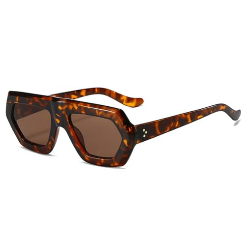FORLUZ Unregelmäßige Damenmode Farbverlauf Sonnenbrillen Shades UV400 Retro Herren Klare Linse Brillengestell (Wie das Bild) von FORLUZ