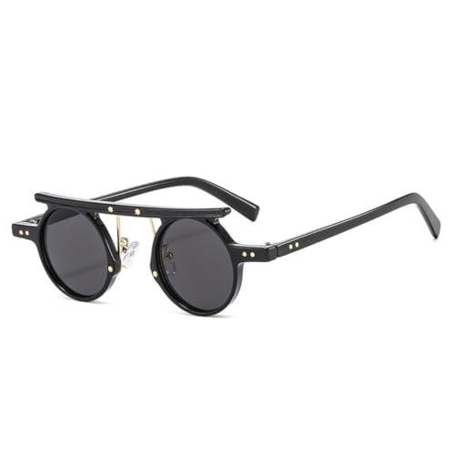 FORLUZ Vintage Kleine Runde Sonnenbrille Beliebte Mode Punk Sonnenbrille Shades Uv400 (2) von FORLUZ