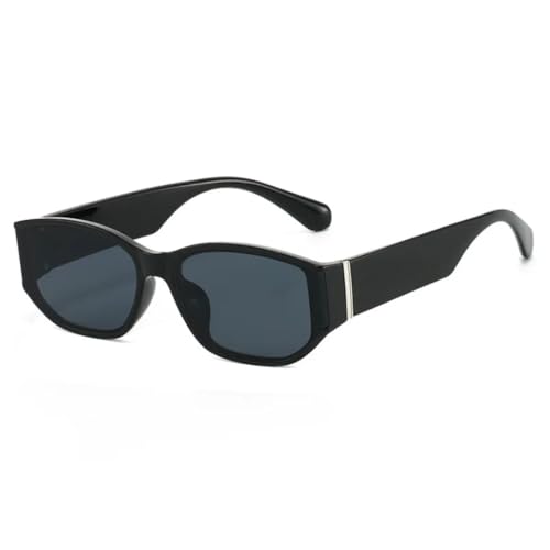 FORLUZ Vintage Sonnenbrille Damen Klassisch Damenbrille Herren Shades Uv400 Steampunk Outdoor Klassisch (Schwarz-Schwarz) von FORLUZ