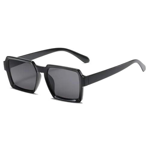 FORLUZ Vintage Sonnenbrille Damen Trendy Sonnenbrille Orange Braun Herren Shades Uv400 (C1Schwarz-Schwarz) von FORLUZ