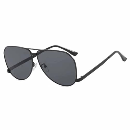FORLUZ Vintage Sonnenbrille Damenmode Luxus Herren Klassische Sonnenbrille UV400 (Schwarz Grau) von FORLUZ