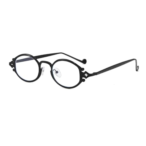 Luxuriöse Cat-Eye-Sonnenbrille aus Metall für Damen, Vintage-Mode, Sonnenbrille für Herren, Luxus-Trend-Punk (schwarz) von FORLUZ