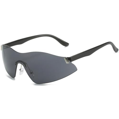 Luxus-Punk-Sonnenbrille für Damen und Herren, Outdoor, Radfahren, UV400, Sportbrillen für Herren (schwarz) von FORLUZ