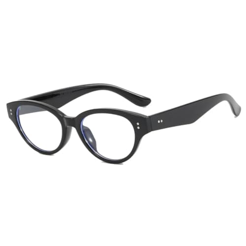 Mode Vintage Trend Sonnenbrille Frauen Cat Eye Nieten Kleiner Rahmen Reiseschutz Weiblich Uv400 (Schwarz Klar) von FORLUZ