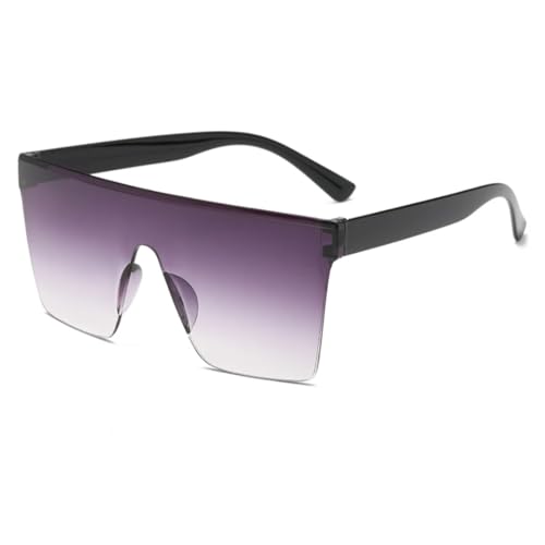 Modische, beliebte, ultraleichte, dünne Sonnenbrille mit großem Rahmen, UV-Schutz, für Straßenfotos, Autofahren (Farbverlauf grau) von FORLUZ