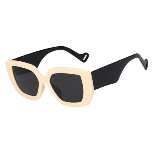 Modische Sonnenbrillen für Herren, Luxusbrillen, Damenbrillen, Reisebrillen, Luxus, Retro, UV400 (Beigegrau) von FORLUZ