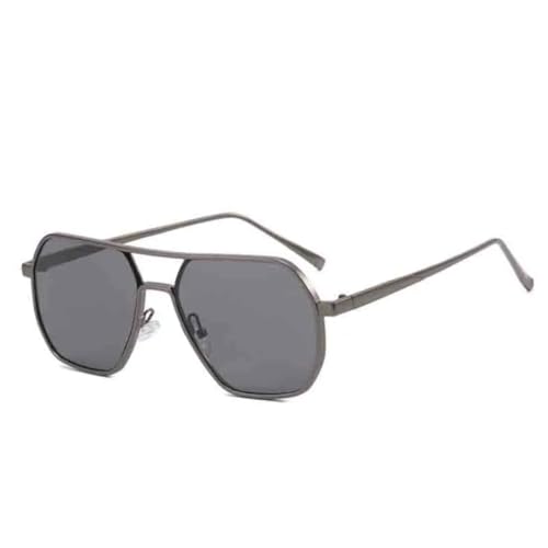 Sonnenbrille Herren Vintage Fashion Solid Shades Damen Retro Trendy Schutzbrille Konkave Form UV400 (Gun Gray) von FORLUZ