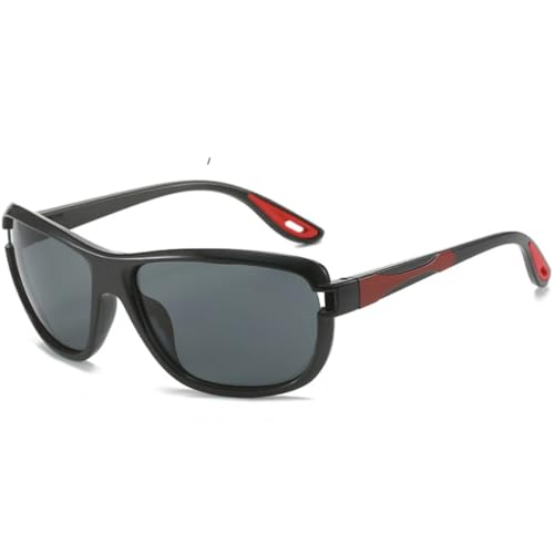Steampunk Herren Sport Sonnenbrillen Fahren Sonnenbrillen für Frauen Männlich Vintage UV400 (Schwarz Grau) von FORLUZ