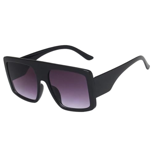 Übergroße Punk-Fahrrad-Sonnenbrille, einzigartig, für Damen und Herren, trendige Schutzbrille, Fahrbrille, UV400 (schwarz, Farbverlauf, Grau) von FORLUZ