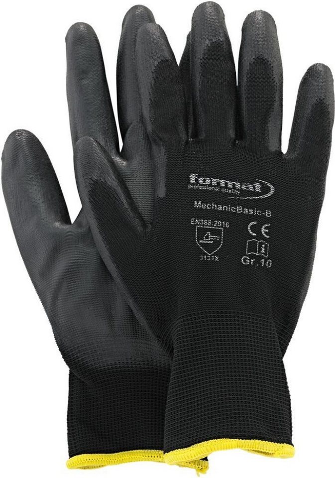 FORMAT Arbeitshandschuhe 12 Paar FORMAT Montagehandschuh MechanicBASIC-B Gr.10 Arbeitshandschuh 0 von FORMAT