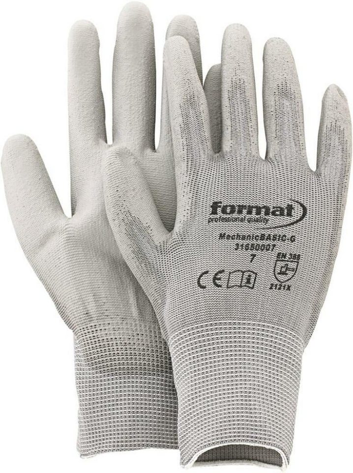 FORMAT Arbeitshandschuhe 12 Paar FORMAT Montagehandschuh MechanicBasic-G von FORMAT