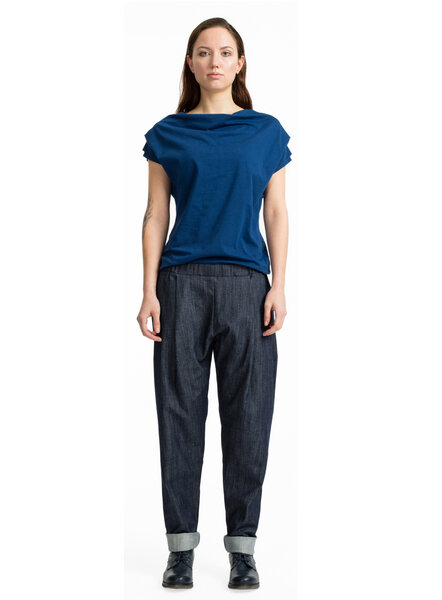 FORMAT COSY II pants, denim dunkelblau unisex von FORMAT