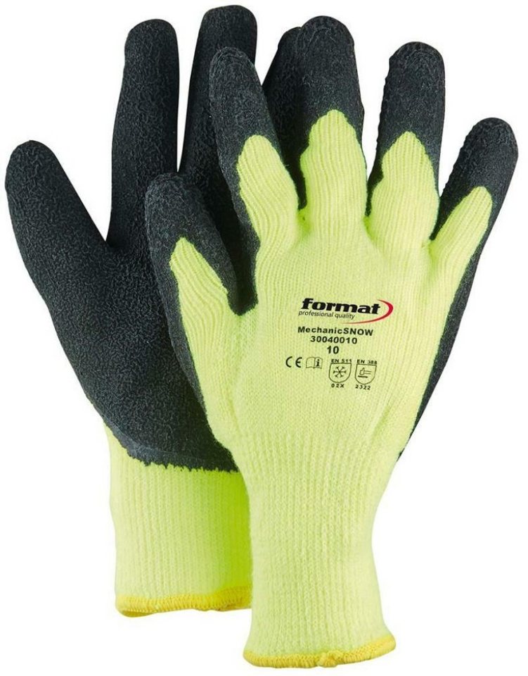 FORMAT Winter-Arbeitshandschuhe 12 Paar FORMAT Winterhandschuh MechanicSNOW von FORMAT