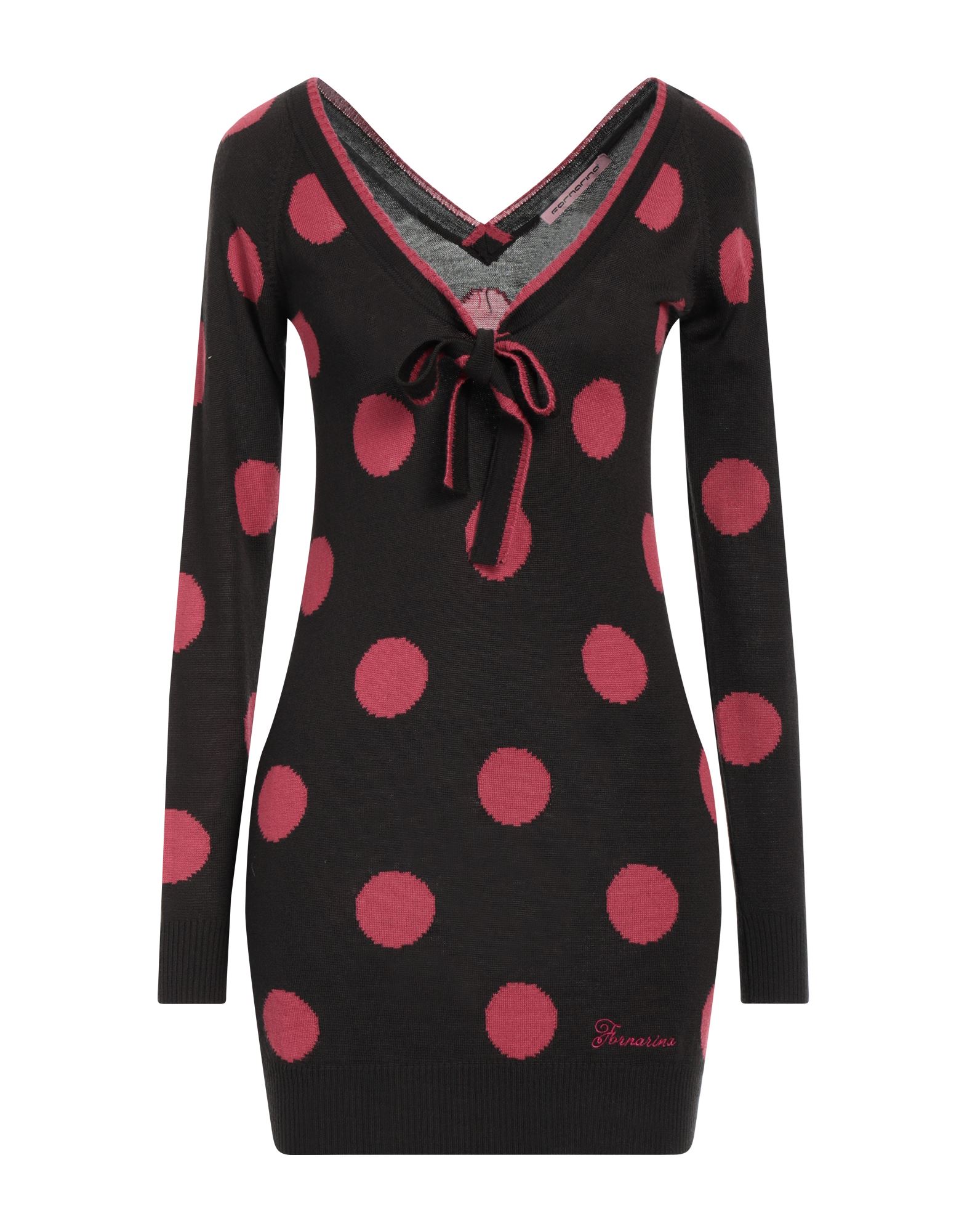 FORNARINA Mini-kleid Damen Dunkelbraun FORNARINA Mini-kleid Damen Dunkelbraun von FORNARINA