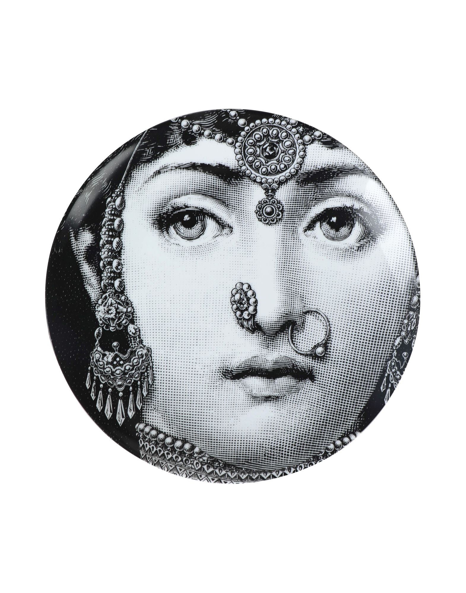 FORNASETTI Dekoteller Unisex Schwarz von FORNASETTI