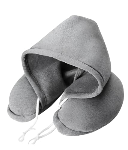 FORNOR 14440 Reisekissen mit Kapuze, 36 x 30 x 30 x, grau, Talla única von FORNOR