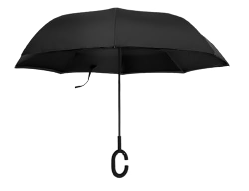 FORNOR Umgekehrter Regenschirm, schwarz, Durchm. 108 x 80 cm, schwarz, Schwarz FORNOR Umgekehrter Regenschirm, schwarz, Durchm. 108 x 80 cm, schwarz, Schwarz von FORNOR