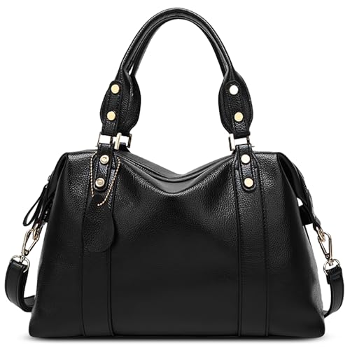 FORRICA Handtasche Damen Umhängetasche Große Elegant Weich PU Leder Henkeltaschen Frauen Schultertaschen Damentaschen für Arbeit Reisen Einkaufen Schwarz von FORRICA