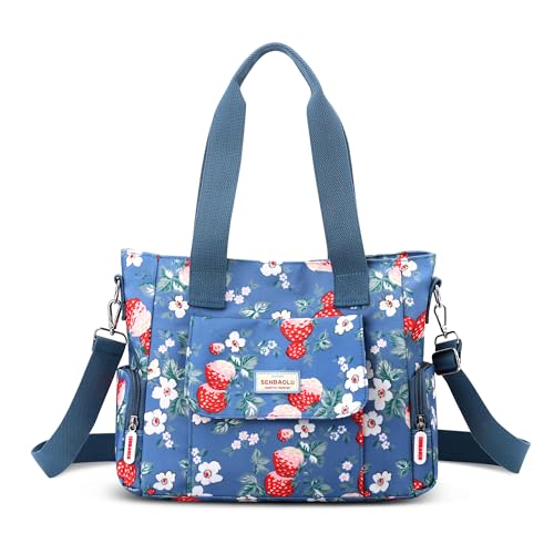 FORRICA Handtaschen Damen Shopper Umhängetasche Modemuster Groß Schultertasche Frauen Wasserdicht Handtaschen mit Mehreren Taschen Blume H von FORRICA