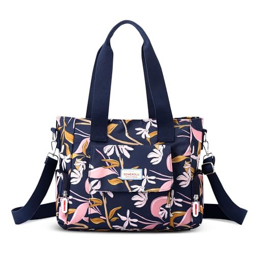 FORRICA Handtaschen Damen Shopper Umhängetasche Modemuster Groß Schultertasche Frauen Wasserdicht Handtaschen mit Mehreren Taschen Blume I von FORRICA