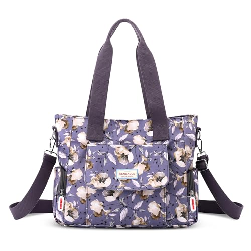 FORRICA Handtaschen Damen Shopper Umhängetasche Modemuster Groß Schultertasche Frauen Wasserdicht Handtaschen mit Mehreren Taschen Blume J von FORRICA