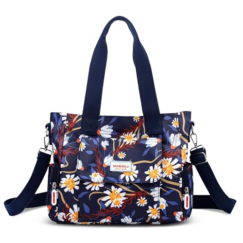FORRICA Handtaschen Damen Shopper Umhängetasche Modemuster Groß Schultertasche Frauen Wasserdicht Handtaschen mit Mehreren Taschen Blume K von FORRICA