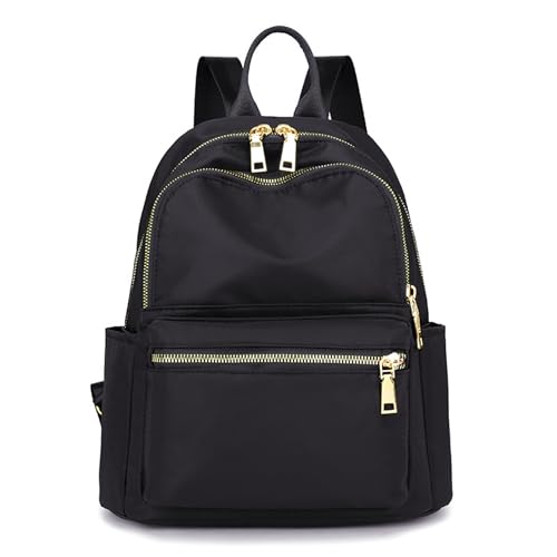 FORRICA Rucksack Damen Casual Mädchen Schulrucksack Oxford Tuch Backpack Wasserdicht Arbeit Rucksäcke Reisen Daypack Schwarz L von FORRICA