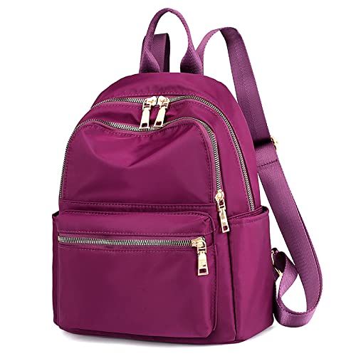 FORRICA Rucksack Damen Casual Mädchen Schulrucksack Oxford Tuch Backpack Wasserdicht Arbeit Rucksäcke Reisen Daypack Violett L von FORRICA